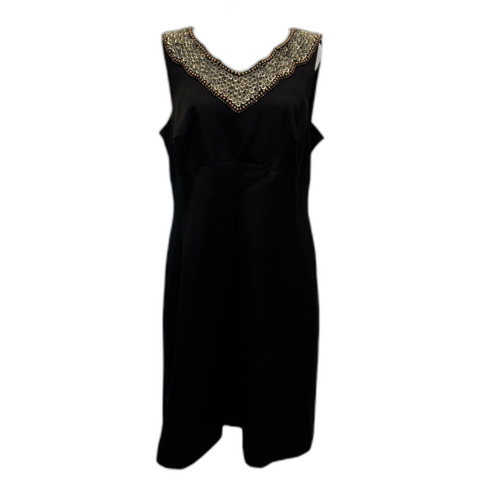 Vintage Kay Unger Black Embellished Evening Cocktail Dress